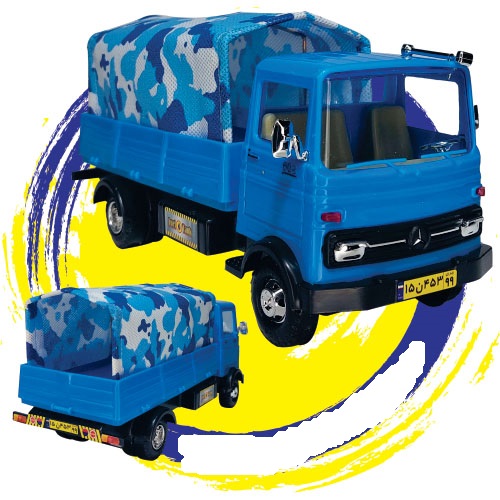 اسباب بازی خاور کامیون چریکی پلاستیکی آبی کد 1371